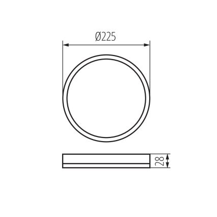 LED Плафон за баня AZPO LED/11,8W/230V Ø 22,5 см IP54 черен