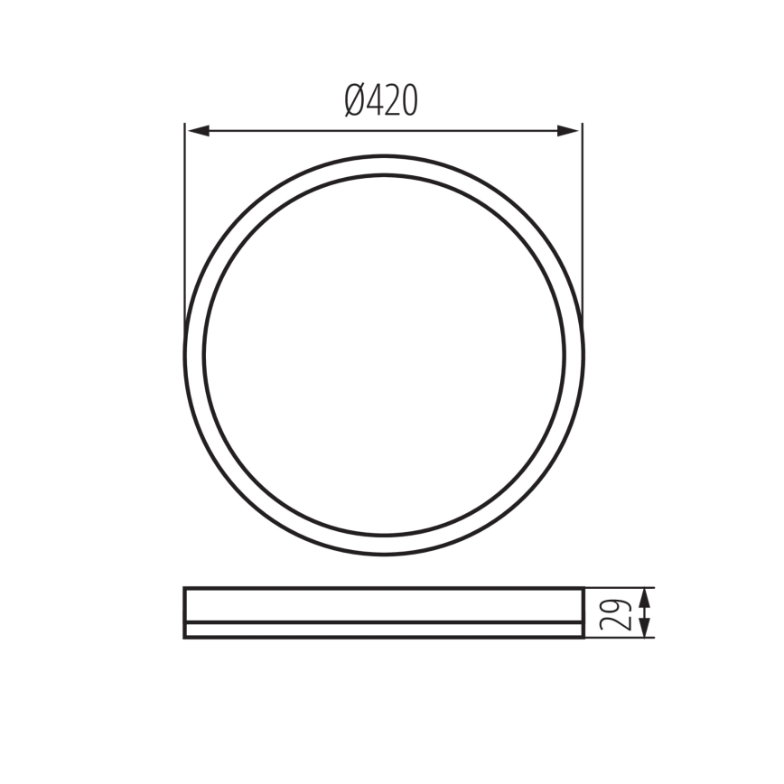 LED Плафон за баня AZPO LED/22W/230V Ø 42 см IP54 бял