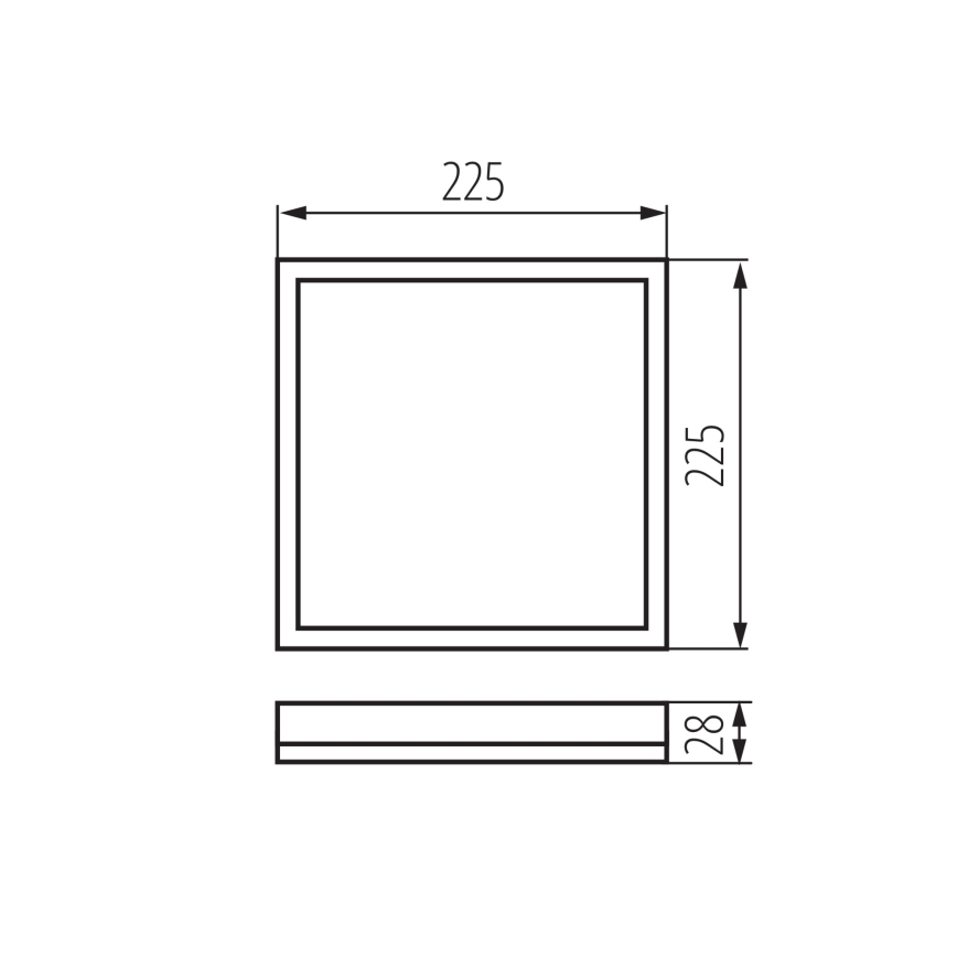 LED Плафон за баня AZPO LED/12,3W/230V IP54 черен