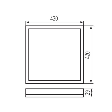 LED Плафон за баня AZPO LED/22W/230V 42x42 см IP54 черен