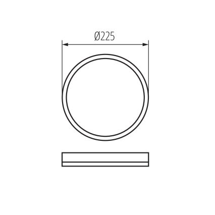 LED плафон AZPO LED/11,8W/230V 3000/4000/6000K Ø 22,5 см IP54 бял
