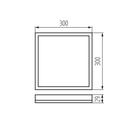 LED таванно осветително тяло AZPO LED/17,5W/230V 3000/4000/6000K 30x30 cm IP54 бяло