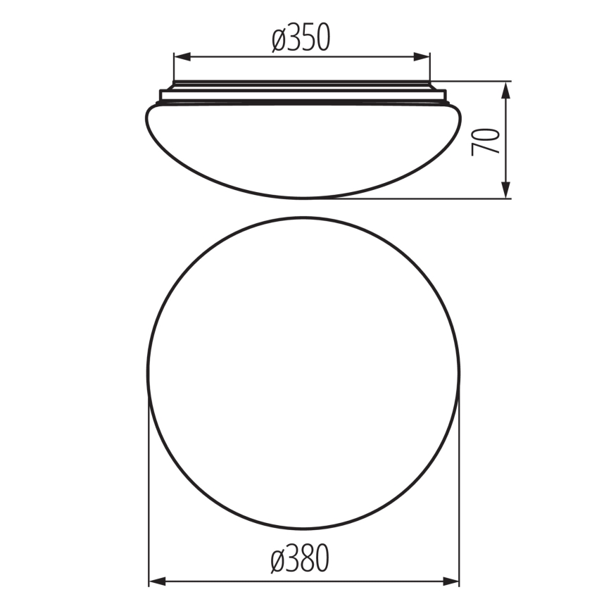 LED таванно осветително тяло за баня CORSO LED/24W/230V 3000/4000/6500K Ø 38 cm IP44