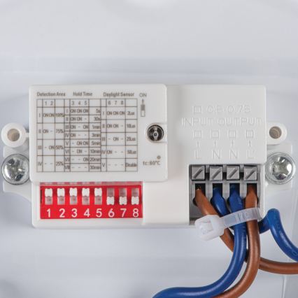LED таванно осветително тяло за баня със сензор за движение и за здрач CORSO LED/24W/230V 3000/4000/6500K Ø 38 см IP44