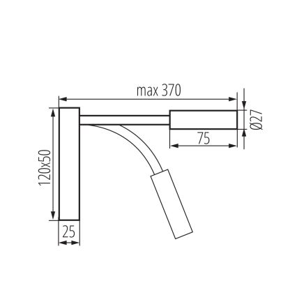 LED гъвкава настолна лампа TONIL LED/3,3W/230V черна/златна