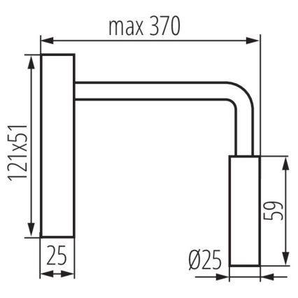 LED Аплик TONIL LED/2,7W/230V черен