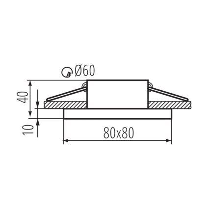 Лампа за вграждане в баня FLINI 10W IP44 черна