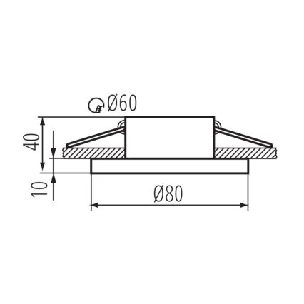 Лампа за вграждане в баня FLINI 10W IP44 черна