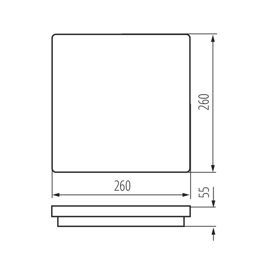 LED Екстериорна лампа със сензор BENO LED/24W/230V 4000K антрацит IP54