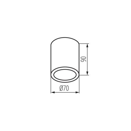 Kanlux 33361 - Екстериорен спот AQILO 1xGU10/7W/230V IP65 черен
