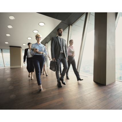 LED Лампа за окачен таван на баня ROUNDA LED/6W/230V IP44 черна Ø 12 см