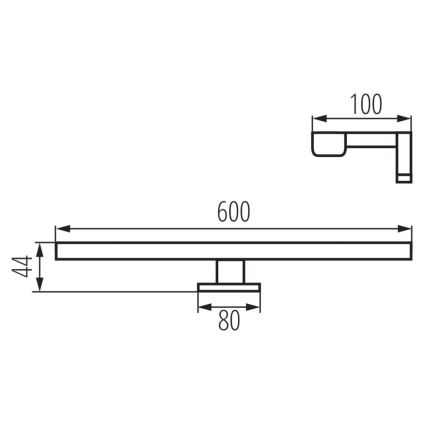 LED Лампа за огледало в баня ASTIM LED/12W/230V IP44 черен