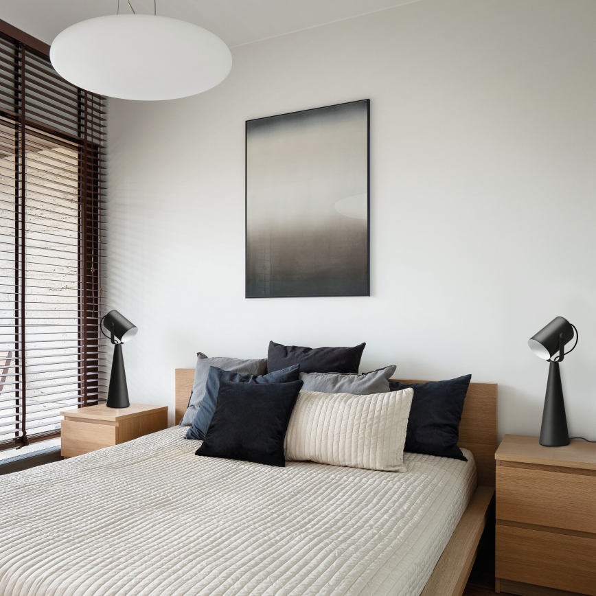 Настолна лампа LARATA 1xE27/5W/230V черна