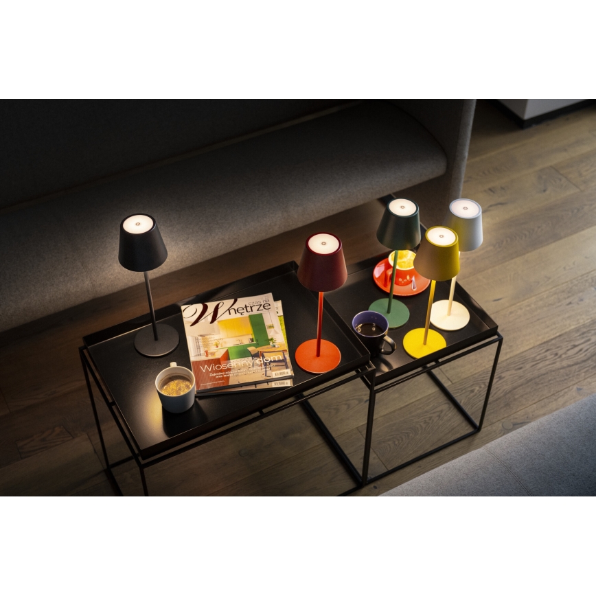 LED Димируема акумулаторна настолна лампа INITA LED/1,2W/1800 mAh IP54 черен