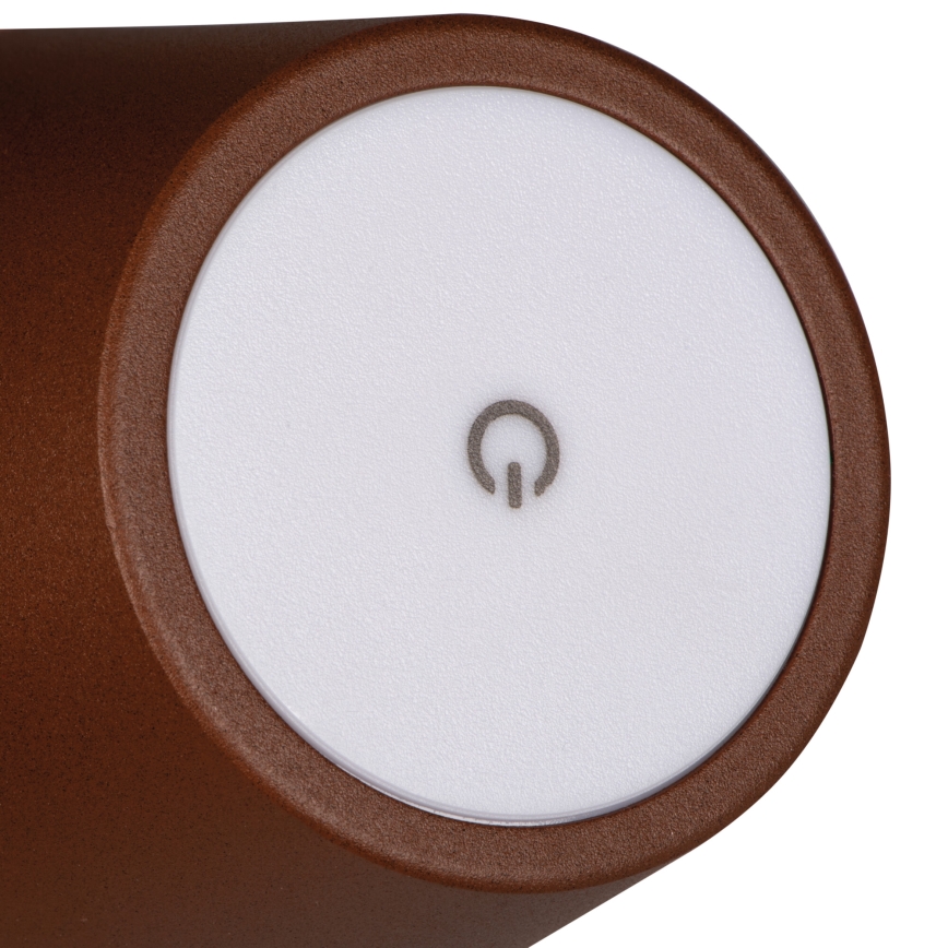 LED Димируема акумулаторна настолна лампа INITA LED/1,2W/1800 mAh IP54 кафяв