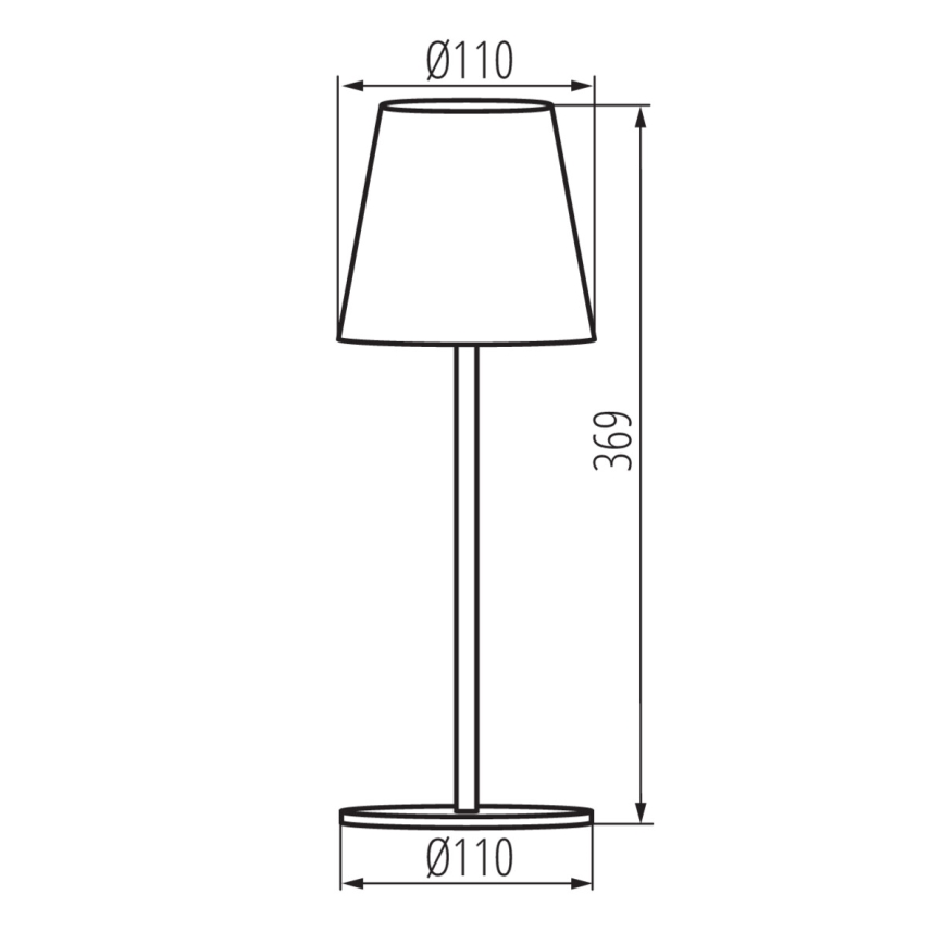 LED Димируема акумулаторна настолна лампа INITA LED/1,2W/1800 mAh IP54 кафяв