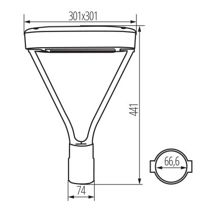 LED Улична лампа PARCOLI LED/30/40/50W/230V 3000/4000/6500K IP66 сив