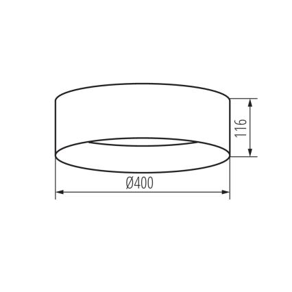 LED Плафониера RIFA LED/17,5W/230V 4000K кафяв