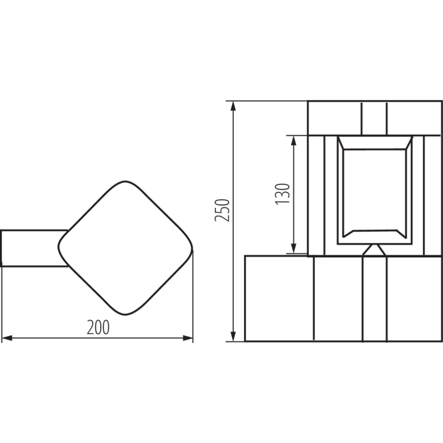 Външно стеново осветително тяло PEVO 1xGX53/11W/230V IP44 антрацит