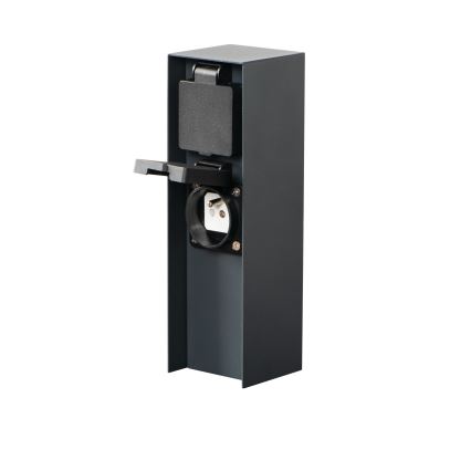 Екстериорен стълб с контакти DASTO 2Z Type E 230V IP44 антрацит