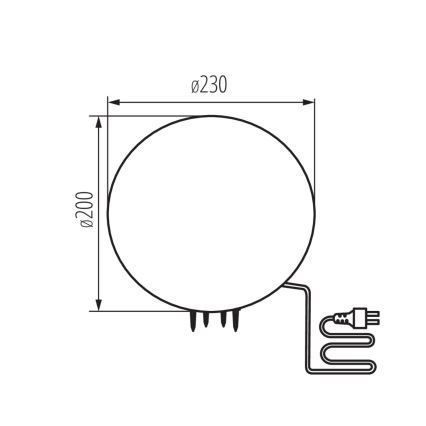 Външна лампа STONO 1xE27/15W/230V Ø 23 см IP65