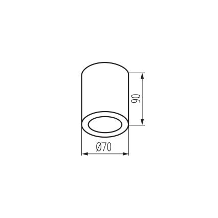 Точково осветително тяло за баня AQILO 1xGU10/7W/230V IP65 бежово