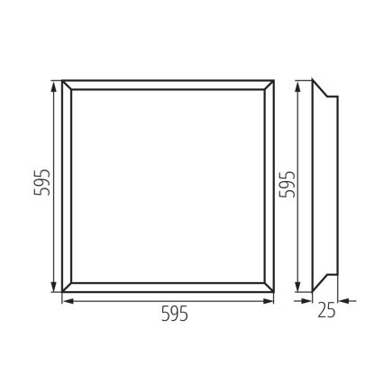 LED Вграден панел BLINGO LED/38W/230V 60x60 см