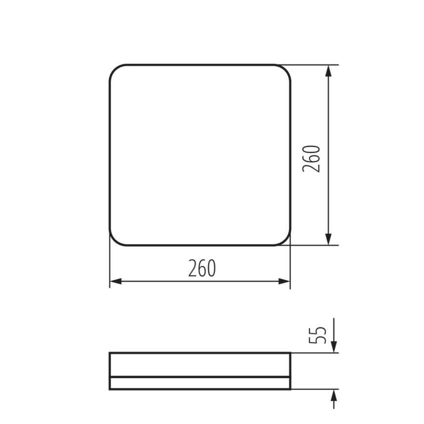LED Индустриална лампа за таван IPER LED/26W/230V IK10 IP65 ъглов бял