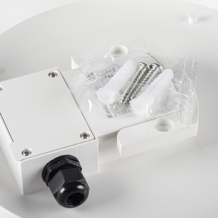 LED Индустриална лампа за таван със сензор за движение IPER LED/19W/230V IK10 IP65 кръгла бял