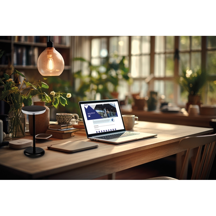 Kanlux 37311 - LED Димируем акумулаторна лампа FLUXY LED/1,7W/1800 mAh IP44 черен