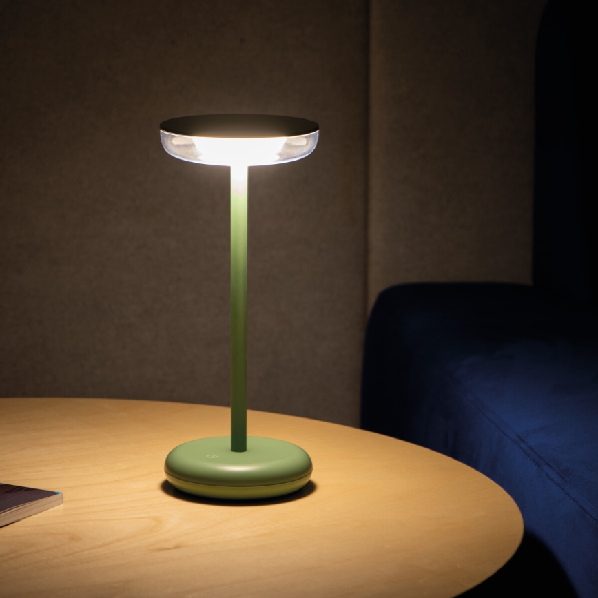 Димируема презареждаема LED лампа FLUXY LED/1,7W/1800 mAh IP44 зелена
