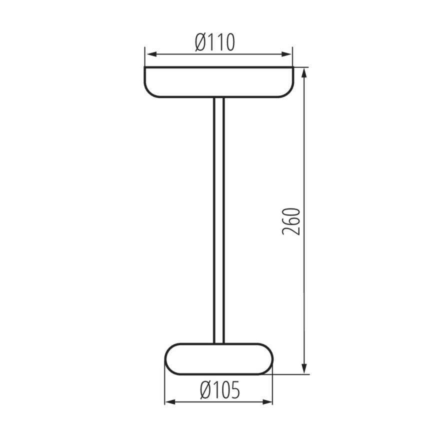 Kanlux 37314 - LED Димируем акумулаторна лампа FLUXY LED/1,7W/1800 mAh IP44 жълт