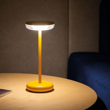 LED димируема презареждаема лампа FLUXY LED/1,7W/1800 mAh IP44 жълта