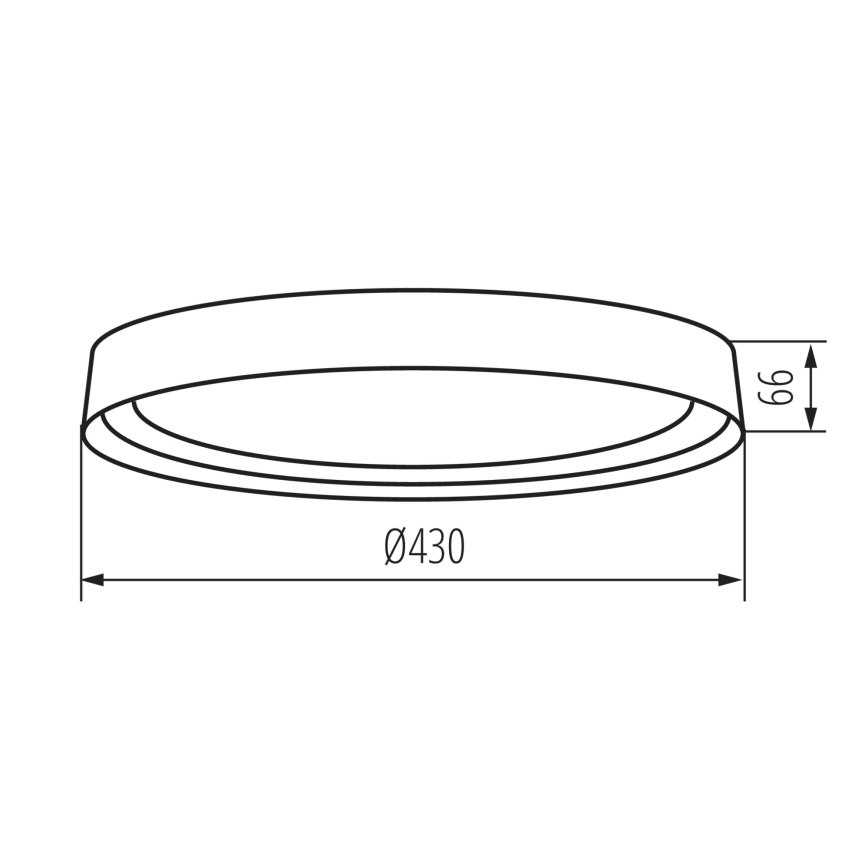 LED Плафониера NIFU LED/17,8W/230V Ø 43 см бял/черен