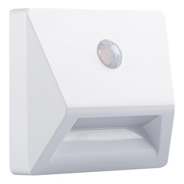 Kanlux 37392 - LED Лампа за вграждане със сензор за движение и здрач IRS LED/0,3W/3xAAA IP54 бял