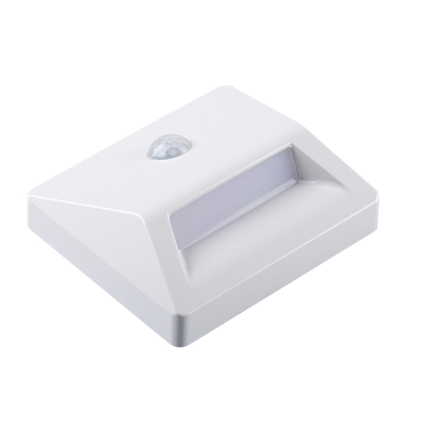 LED вградено осветително тяло със сензор за движение и сумрак IRS LED/0,3W/3xAAA IP54 бяло