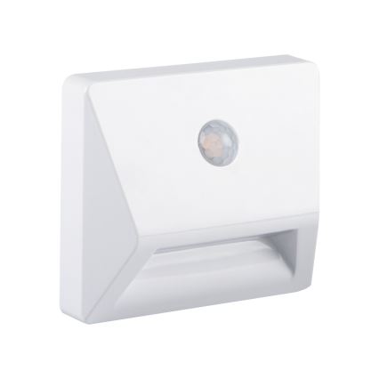LED вградено осветително тяло със сензор за движение и сумрак IRS LED/0,3W/3xAAA IP54 бяло