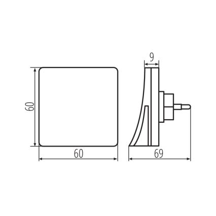 Kanlux 37393 - LED Лампа за ориентация със сензор за здрач за контакт HOFI LED/0,28W/230V бял