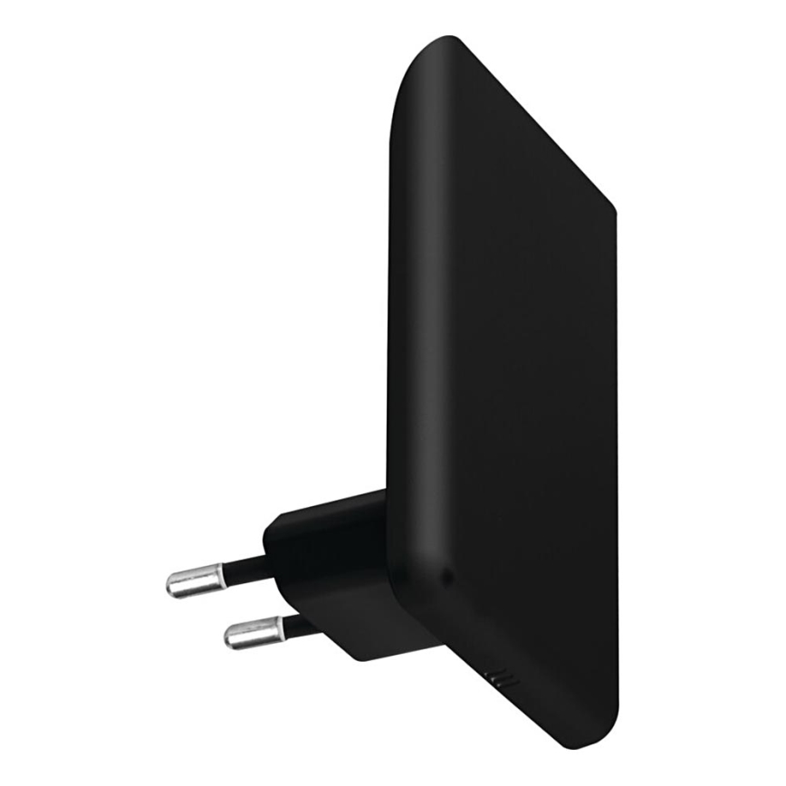 Kanlux 37395 - LED Лампа за ориентация със сензор за здрач за контакт ORISA LED/0,28W/230V черен