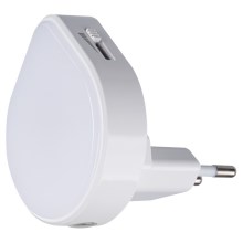 Kanlux 37396 - LED Димируем ориентация лампа със сензор за здрач за контакт ULOV LED/0,5W/230V бял