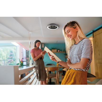 LED Димируем плафон с вентилатор PLAVE LED/48W/230V 3000/4000/6500K + дистанционно управление