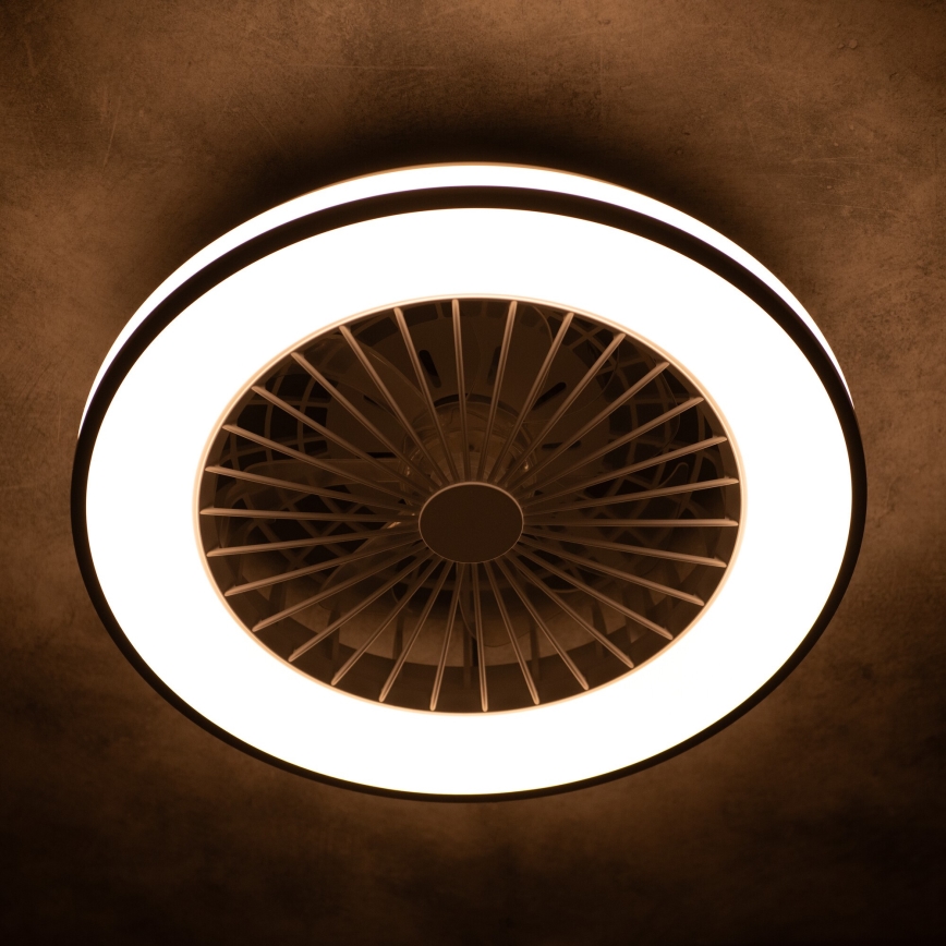 LED Димируем плафон с вентилатор PLAVE LED/48W/230V 3000/4000/6500K + дистанционно управление