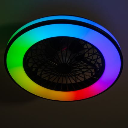 LED RGBW Димируем плафон с вентилатор PLAVE LED/48W/230V 3000/4000/6500K + дистанционно управление