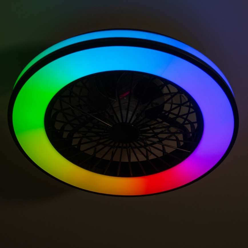 LED RGBW Димируем плафон с вентилатор PLAVE LED/48W/230V 3000/4000/6500K + дистанционно управление