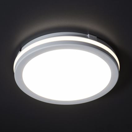 Екстериорна LED лампа за таван BENO ECO LED/12W/230V 3000/4000/6500K Ø 20 см IP65 бял