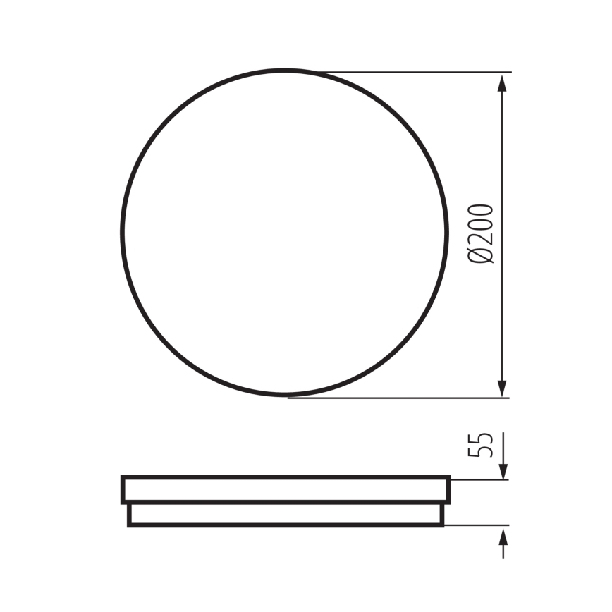 Екстериорна LED лампа за таван BENO E LED/20W/230V 3000/4000/6500K Ø 20 см IP65 бял