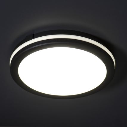 Екстериорна LED лампа за таван BENO E LED/20W/230V 3000/4000/6500K Ø 20 см IP65 черен