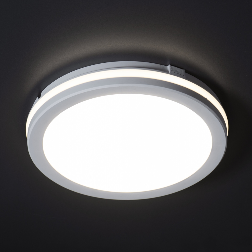 Екстериорна LED лампа за таван BENO E LED/30W/230V 3000/4000/6500K Ø 30 см IP65 бял