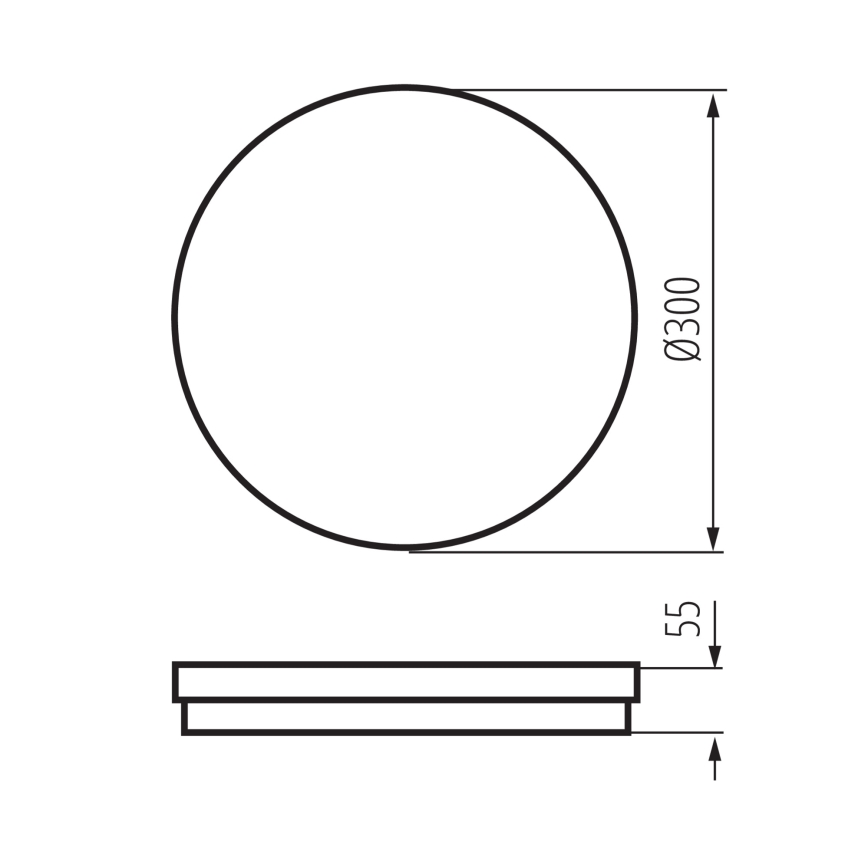 Екстериорна LED лампа за таван BENO E LED/30W/230V 3000/4000/6500K Ø 30 см IP65 бял