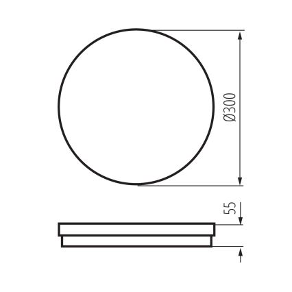 Екстериорна LED лампа за таван BENO ECO LED/30W/230V 3000/4000/6500K Ø 30 см IP65 бял